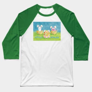 Hoppy Easter - Cute Easter Eggs Baseball T-Shirt